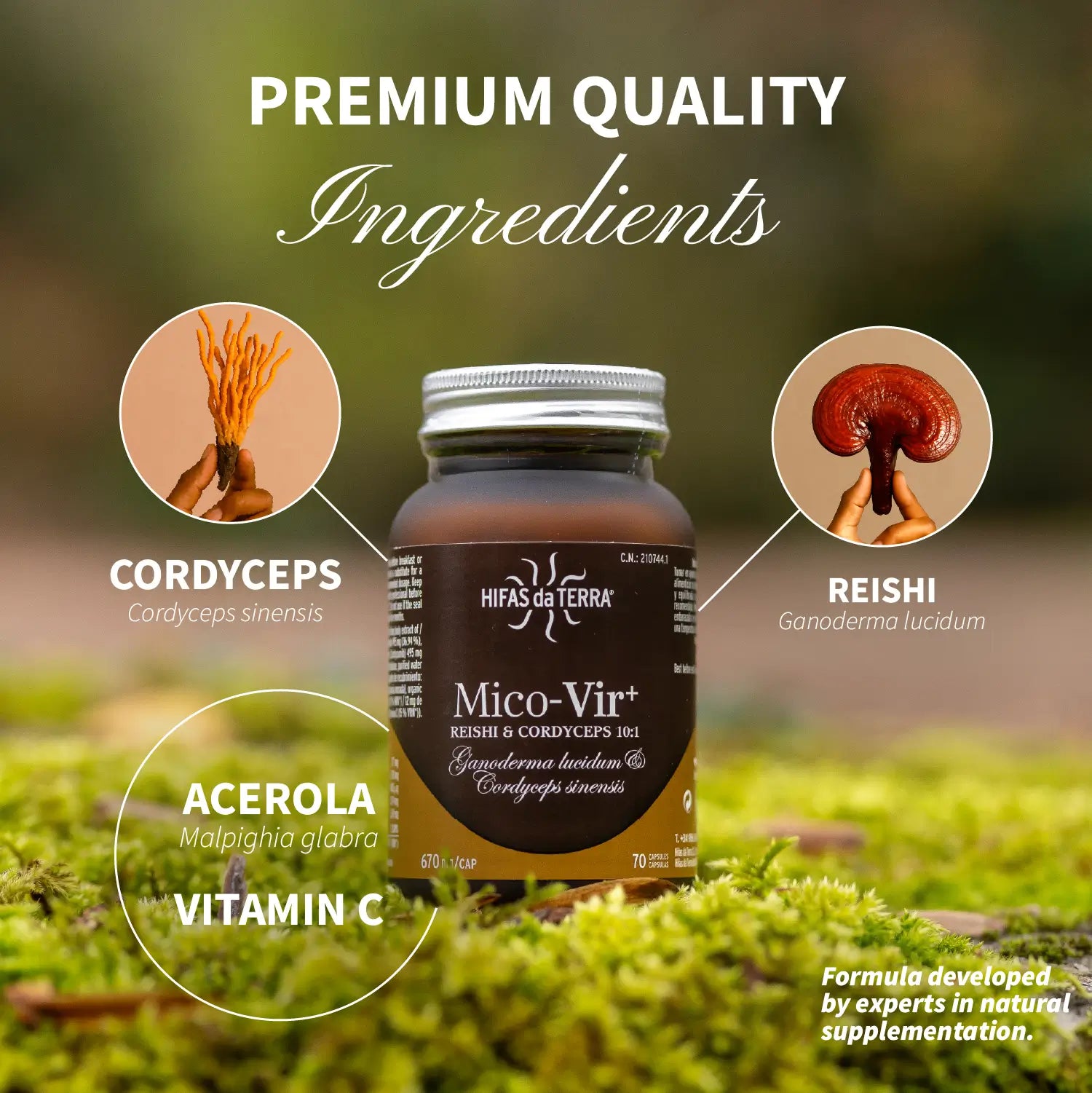 Mico Vir+ (Reishi and Cordyceps Extract) Capsules Refill Packet