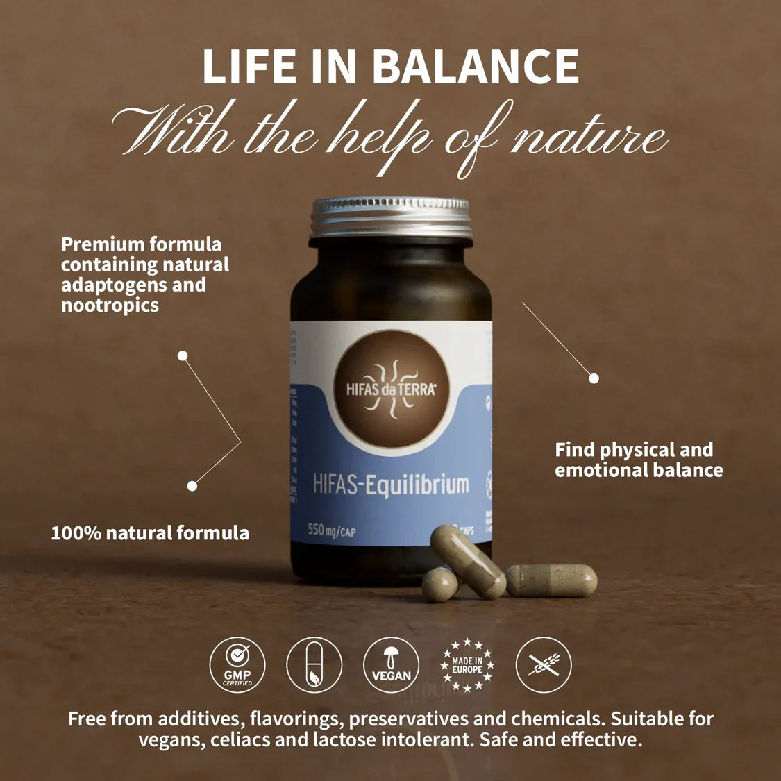 HIFAS-Equilibrium (Reishi, Lion’s Mane, Cordyceps) Capsules