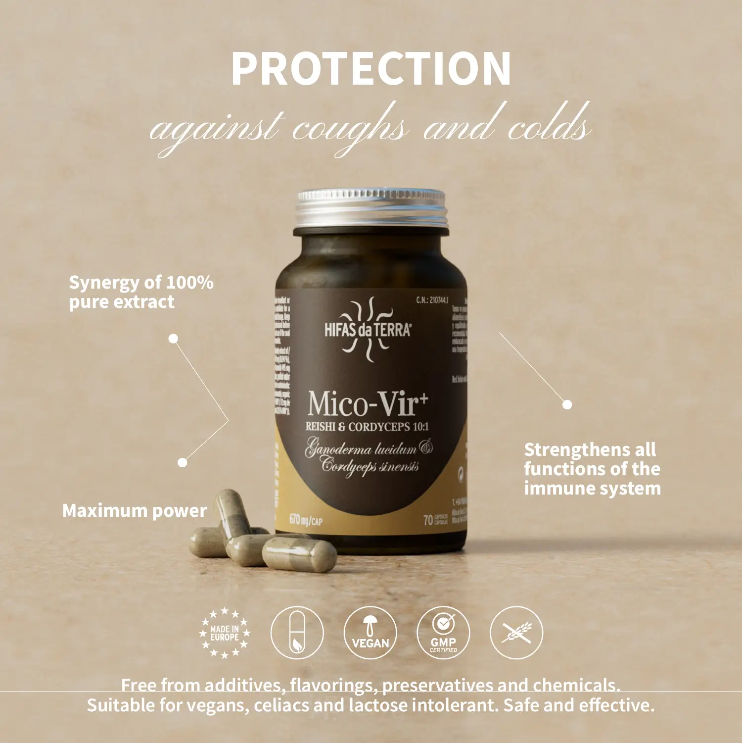 Mico Vir+ (Reishi and Cordyceps Extract) Capsules